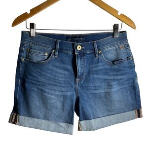 NWT Tommy Hilfiger Classic Blue Jean Shorts Cuffed Stretch